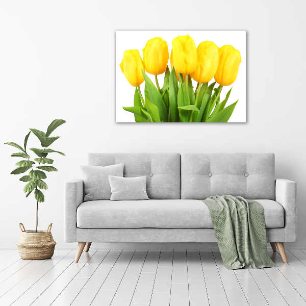 Foto op plexiglas Gele tulpen