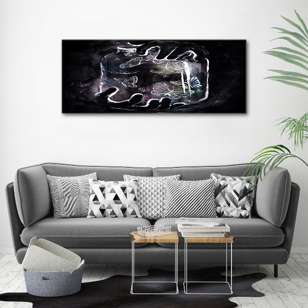 Schilderij op acrylglas Vlinders in een pot