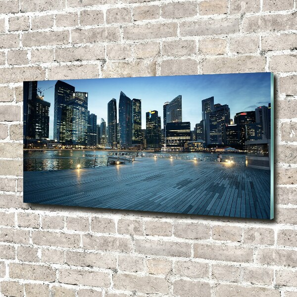 Plexiglas schilderij Singapore bij nacht