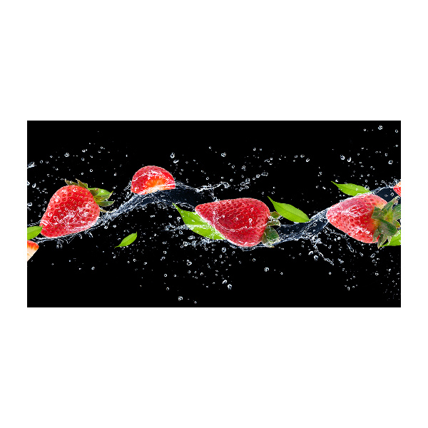 Foto in plexiglas Aardbeien en water