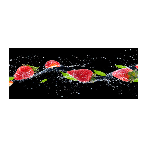 Foto in plexiglas Aardbeien en water