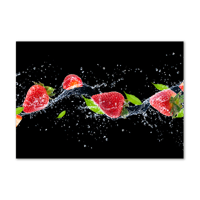 Foto in plexiglas Aardbeien en water