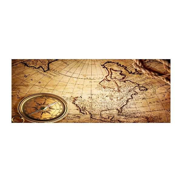 Foto in plexiglas Kompas op de kaart