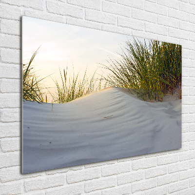 Schilderij op acrylglas duinen aan zee