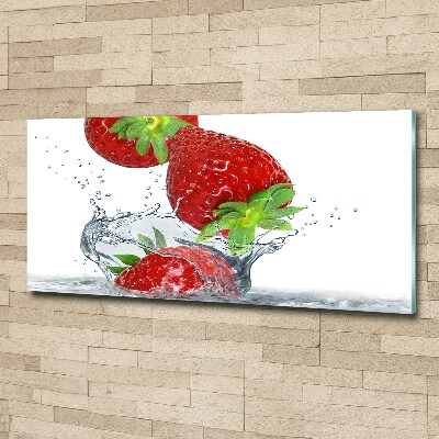 Plexiglas schilderij Aardbeien en water