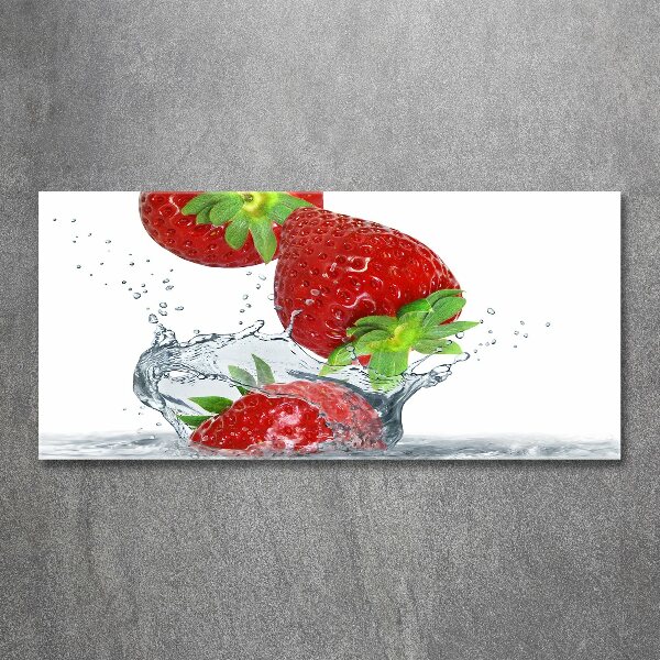 Plexiglas schilderij Aardbeien en water