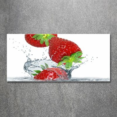 Plexiglas schilderij Aardbeien en water