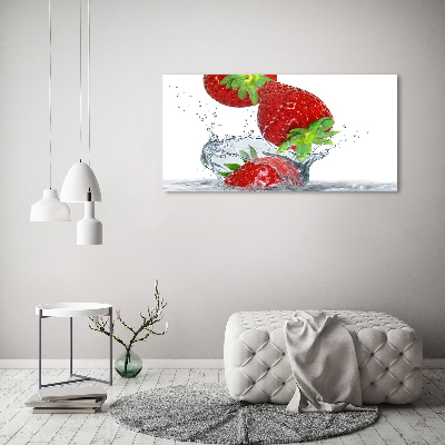 Plexiglas schilderij Aardbeien en water