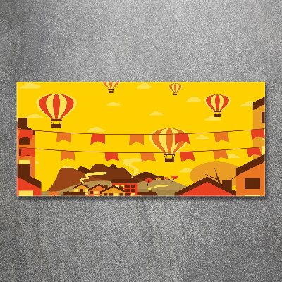 Plexiglas foto Ballonnen boven de stad