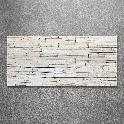 Foto op plexiglas Witte stenen muur