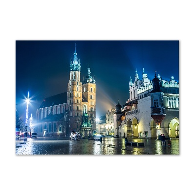 Plexiglas foto Krakau bij nacht