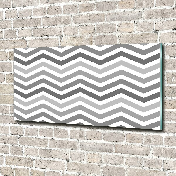 Plexiglas foto Grijze zigzaglijnen