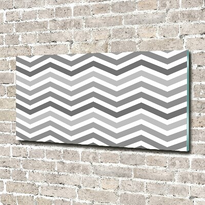 Plexiglas foto Grijze zigzaglijnen