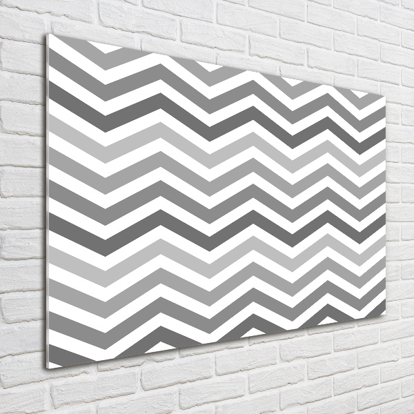 Plexiglas foto Grijze zigzaglijnen