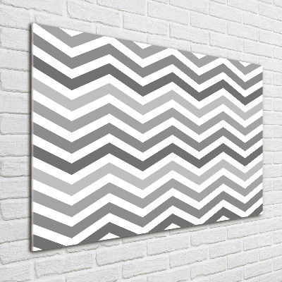 Plexiglas foto Grijze zigzaglijnen