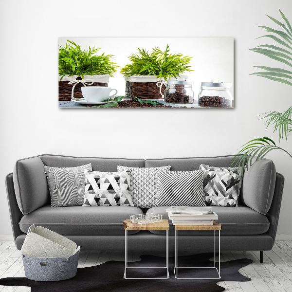 Schilderij op acrylglas Koffiehuisthema