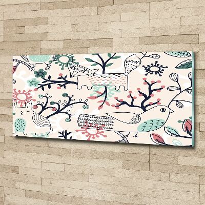 Plexiglas schilderij Dieren en bloemen