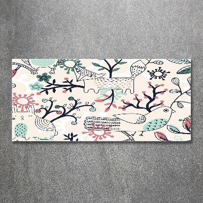 Plexiglas schilderij Dieren en bloemen