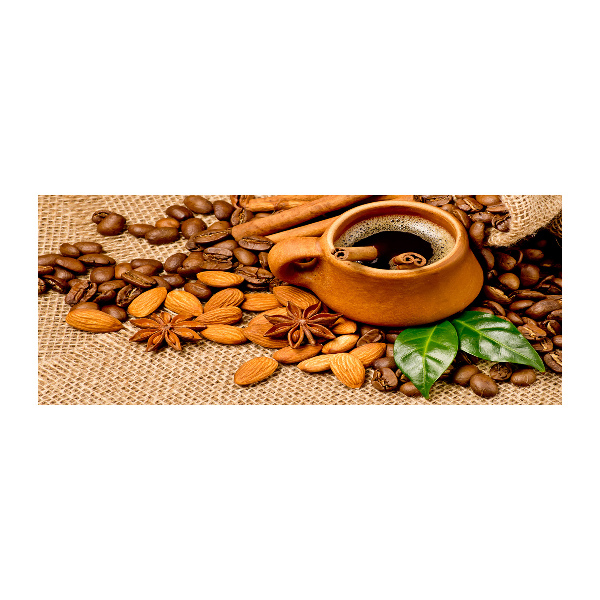 Foto op plexiglas Koffiebonen en een kopje