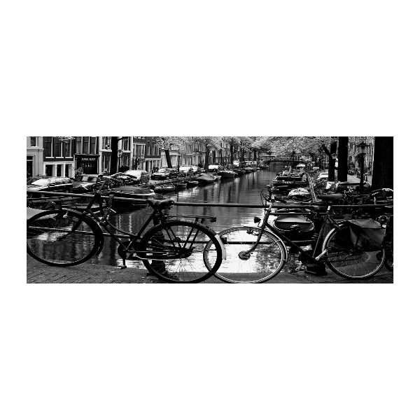Plexiglas schilderij Amsterdamse fietsen