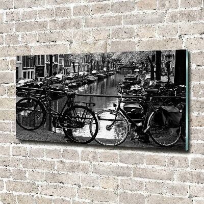 Plexiglas schilderij Amsterdamse fietsen