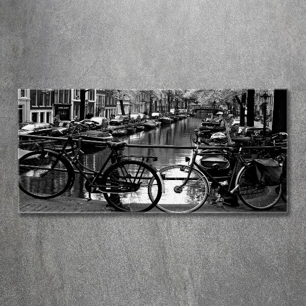 Plexiglas schilderij Amsterdamse fietsen