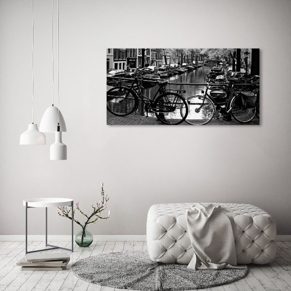 Plexiglas schilderij Amsterdamse fietsen
