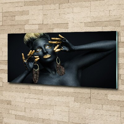 Foto op plexiglas Vrouw in het zwart