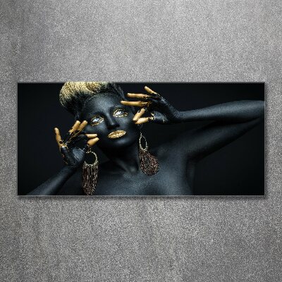 Foto op plexiglas Vrouw in het zwart