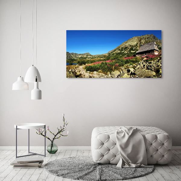 Plexiglas schilderij Herdershut in het dal