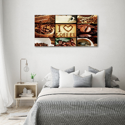 Foto op plexiglas Koffiecollage