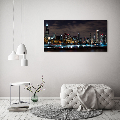 Plexiglas schilderij Chicago 's nachts