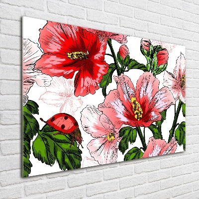 Schilderij op acrylglas Hibiscus