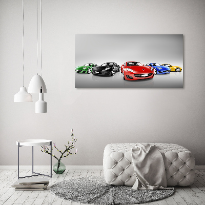 Schilderij op acrylglas Kleurrijke auto's