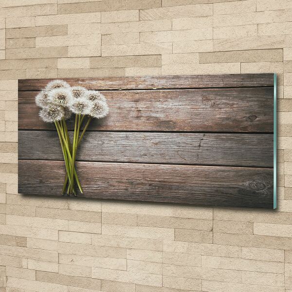 Schilderij op acrylglas Paardenbloemenhout