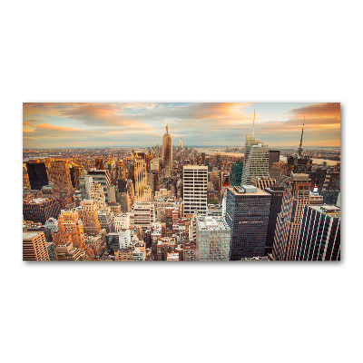Schilderij op acrylglas New York vanuit vogelperspectief