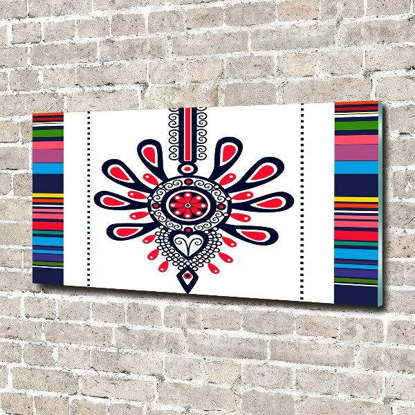 Schilderij op acrylglas Pools volkspatroon