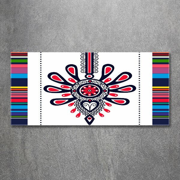 Schilderij op acrylglas Pools volkspatroon