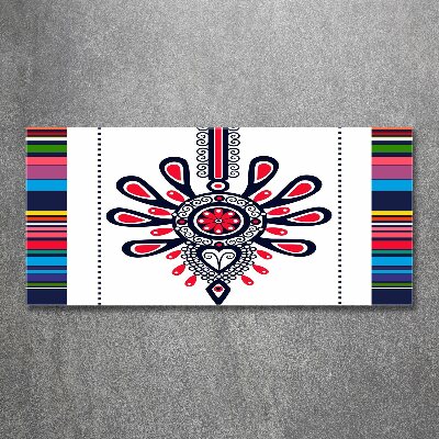 Schilderij op acrylglas Pools volkspatroon