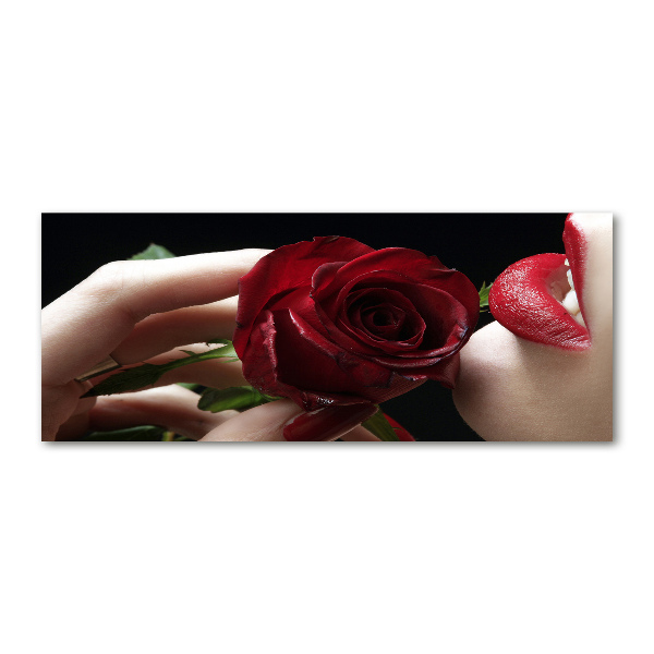 Plexiglas foto Vrouw met een roos