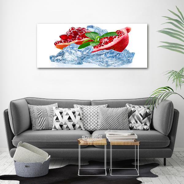 Plexiglas foto Granaatappel met ijs