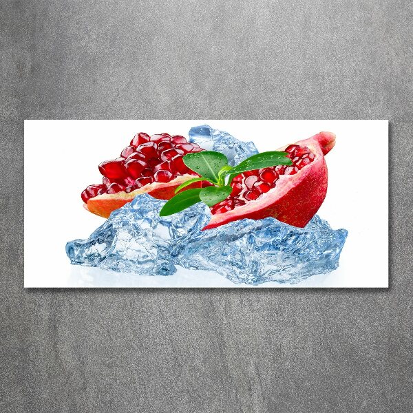 Plexiglas foto Granaatappel met ijs