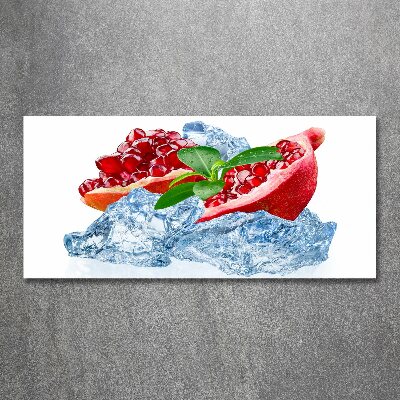 Plexiglas foto Granaatappel met ijs