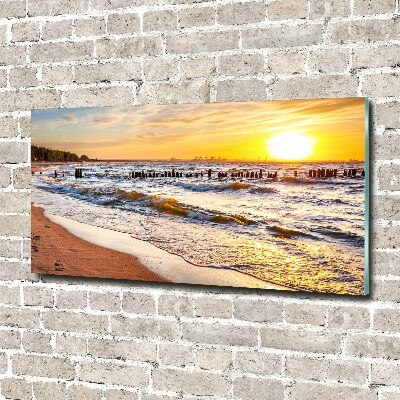 Foto in plexiglas Zonsondergangstrand