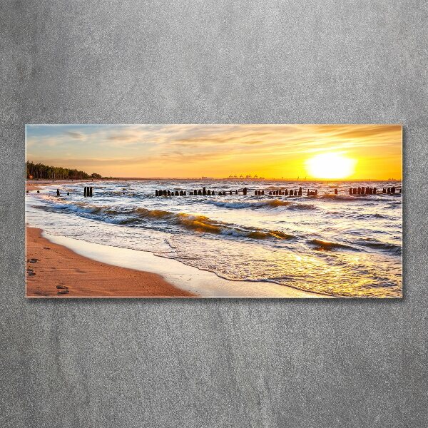 Foto in plexiglas Zonsondergangstrand