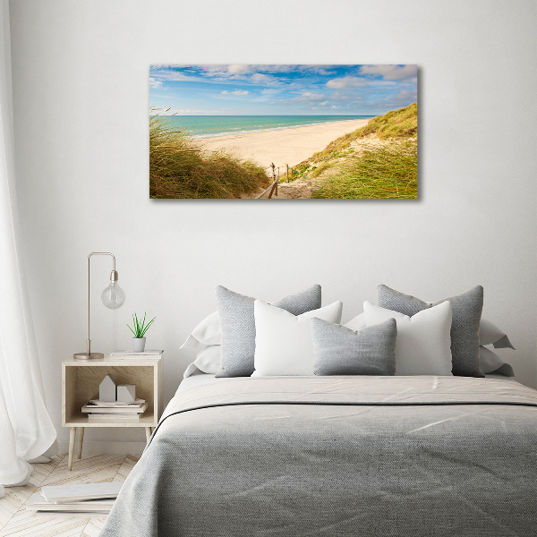 Schilderij op acrylglas duinen aan zee