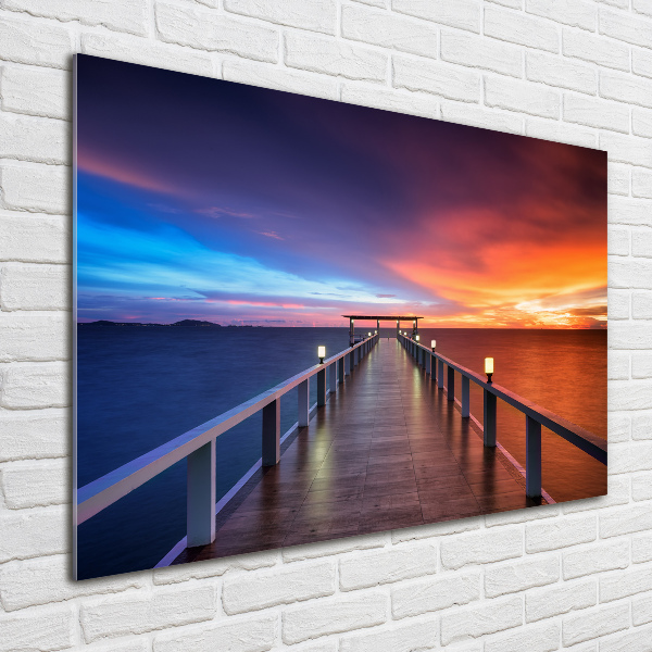 Schilderij op acrylglas Houten brug