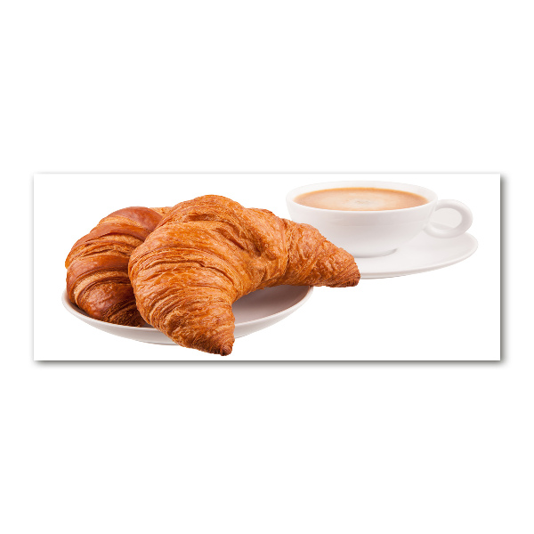Plexiglas schilderij Croissants en koffie