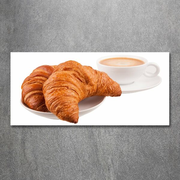 Plexiglas schilderij Croissants en koffie