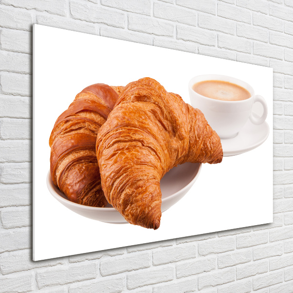 Plexiglas schilderij Croissants en koffie
